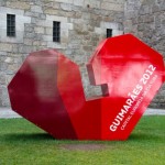 Official symbol of Cultural Capital Guimaraes, located just outside medieval city wall