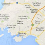 Map of Piraeus and the wider area of Athens