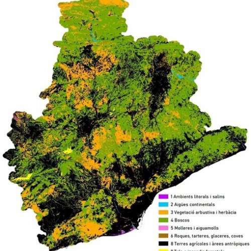 Nova versió del mapa d'hàbitats de les comarques de Barcelona