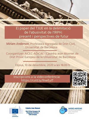 10/12/2020: The role of the ECJ in defining the unfairness of the IRPH (reference index for mortgages of all financial institutions): present and future scenarios