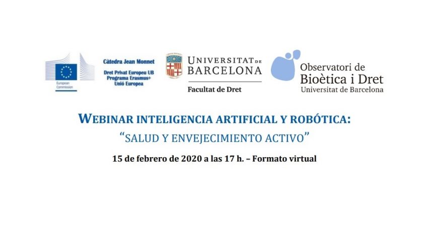 15/02/2021: Webinar Artificial Intelligence and Robotics “Health and Active Aging