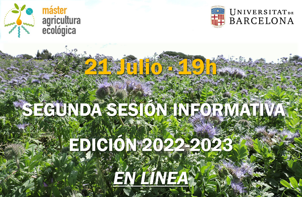 21 julio segunda sesión informativa en línea Master de Agricultura