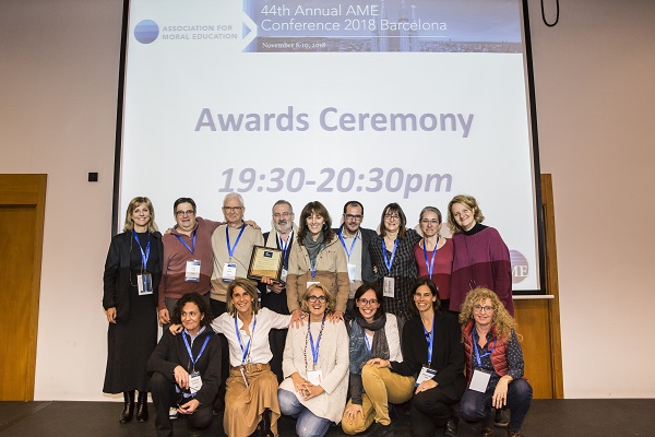The Research Group on Moral Education receives an international award