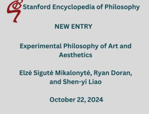 New entry for the Stanford Encyclopedia of Philosophy by Ryan Doran!