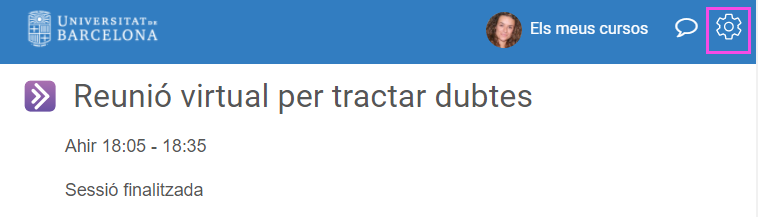 Com Desactivar La Descarrega Dels Enregistraments A Bbcollaborate Portal Campus Virtual Ub