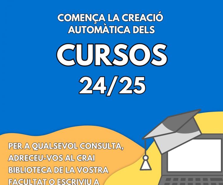 Comença la creació automàtica de cursos 24/25