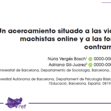 New publication: “Un acercamiento situado a las violencias machistas online y a las formes de contrarrestarlas”