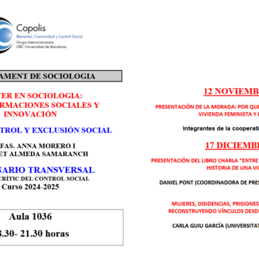 XX Transversal Seminars: Critical Analysis of Social Control