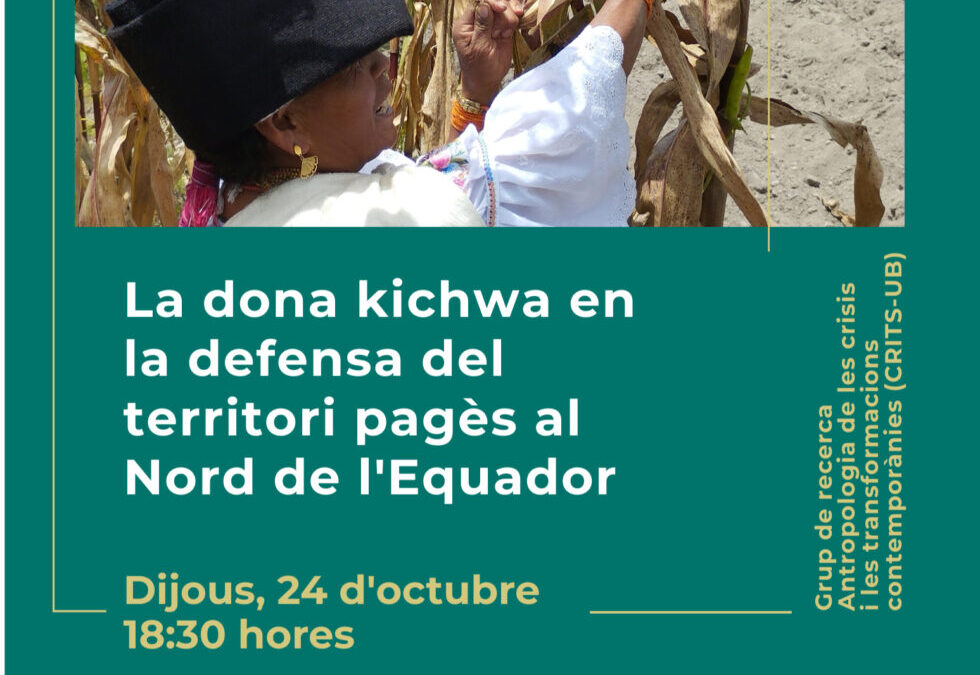 Conferència a càrrec de Magdalena Fuere “La dona kichwa en la defensa del territori pagès al Nord de l’Equador”