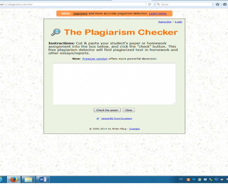 The Plagiarism checker