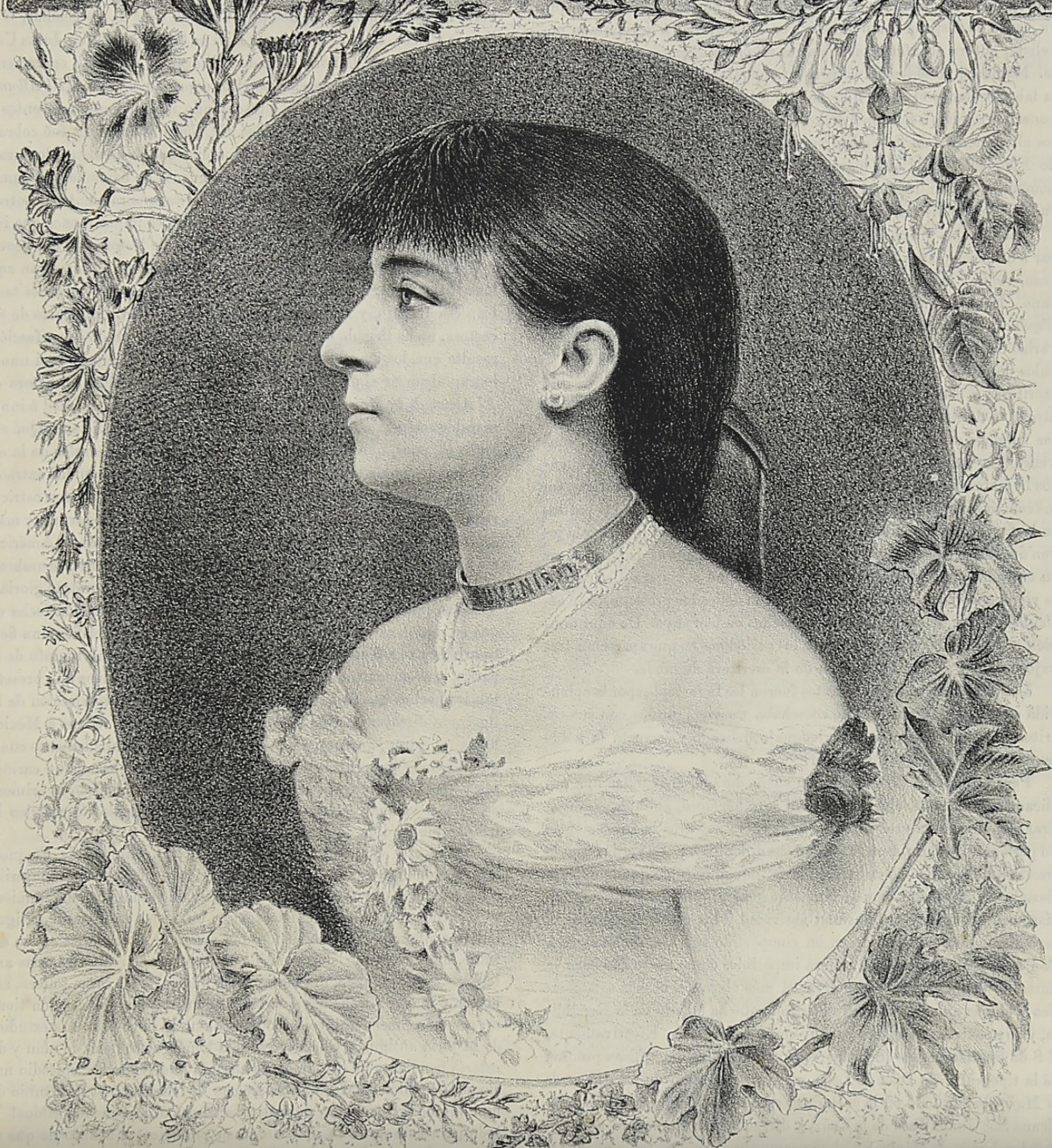 Concepción Gimeno de Flaquer. Fuente: El Álbum de la Mujer, año 7, t. 13, n.º 1 (7/7/1889), cubierta.