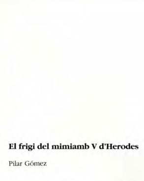 El frigi del Mimiamb V d'Herodes