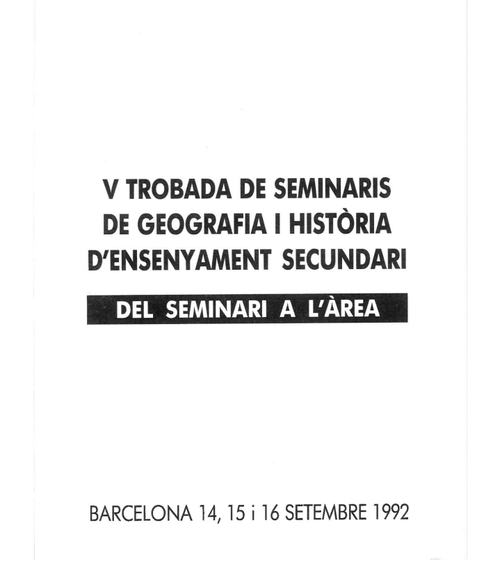 Ensenyament de la geografia Ensenyament de la història Educació en valors