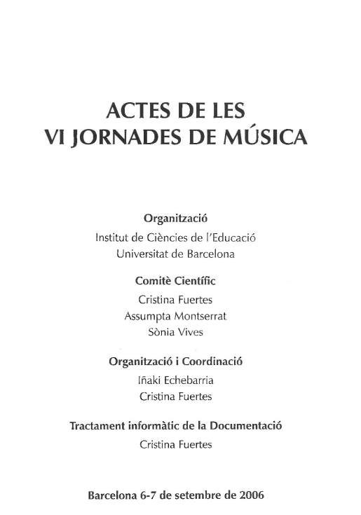 	Música Ensenyament de la música Congressos