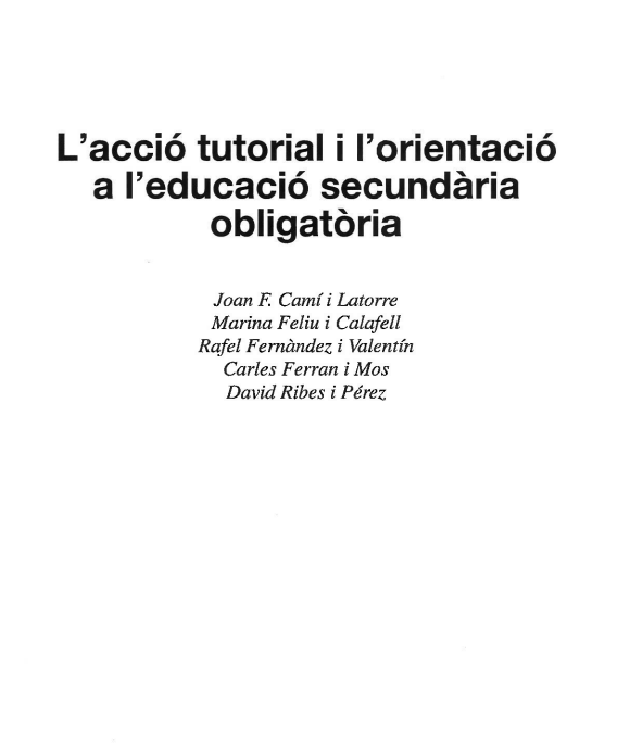 	Tutoria (Ensenyament) Educació secundària