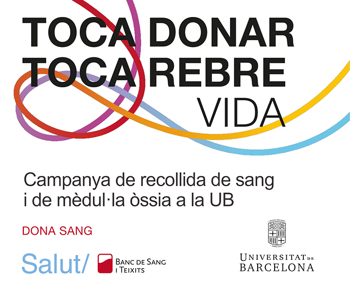 Títol campanya de recollida de sang i medul·la òssia: TOCA DONAR - TOCA REBRE VIDA