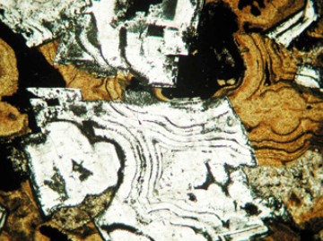 Mina Galmoy (Irlanda): cristalls de dolomita reemplaçant l'esfalerita