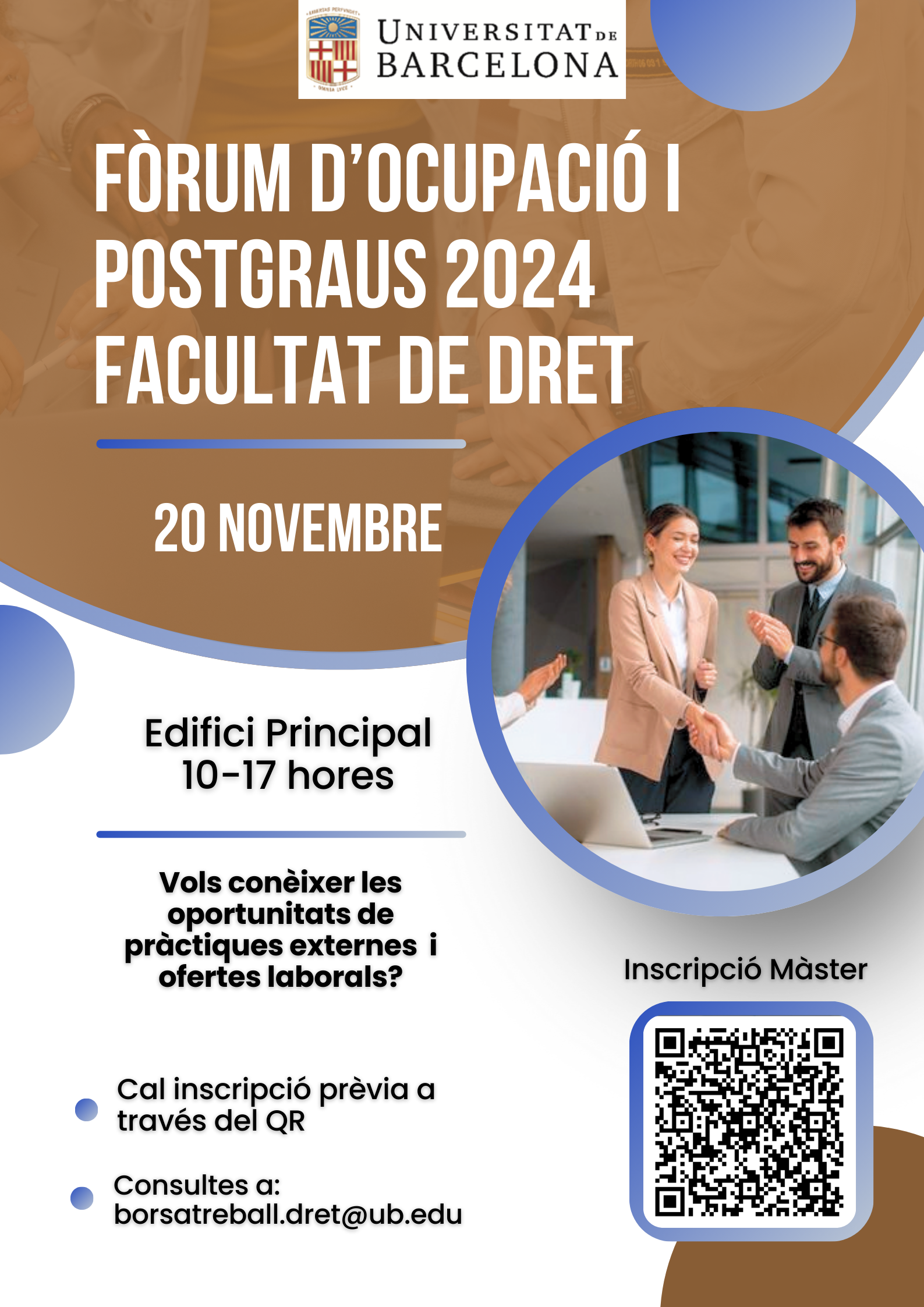 QR d'inscripció per als estudiants de màster