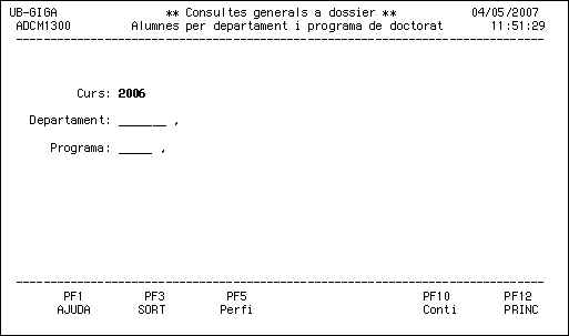 Alumnes per departament i programa de doctorat RD 778/98 (P)