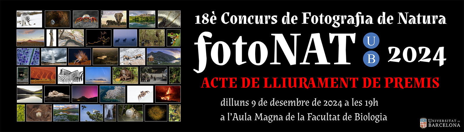 CONCURS DE FOTOGRAFIA DE NATURA fotoNAT-UB 2024