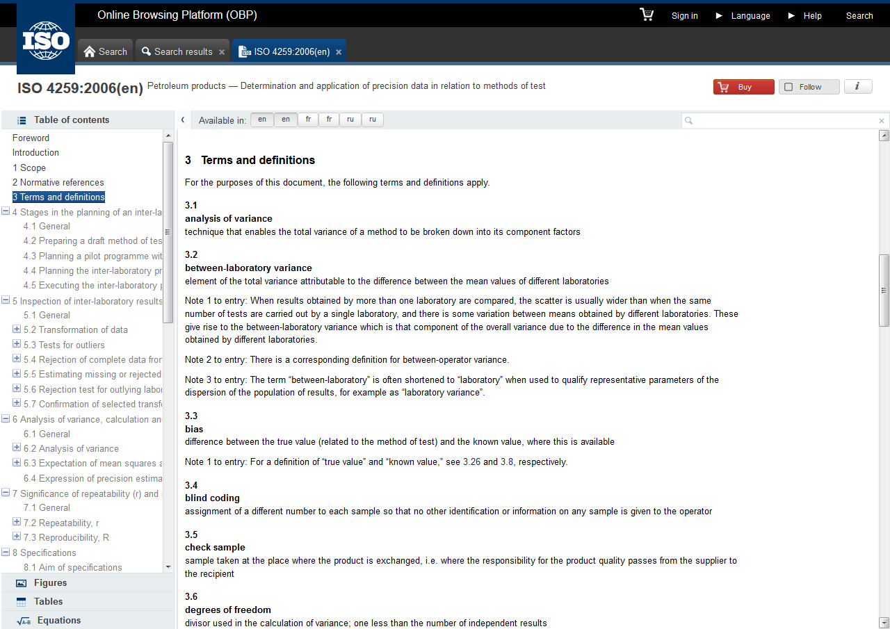 Apartat de Terms and definitions de la norma corresponent al segon resultat.