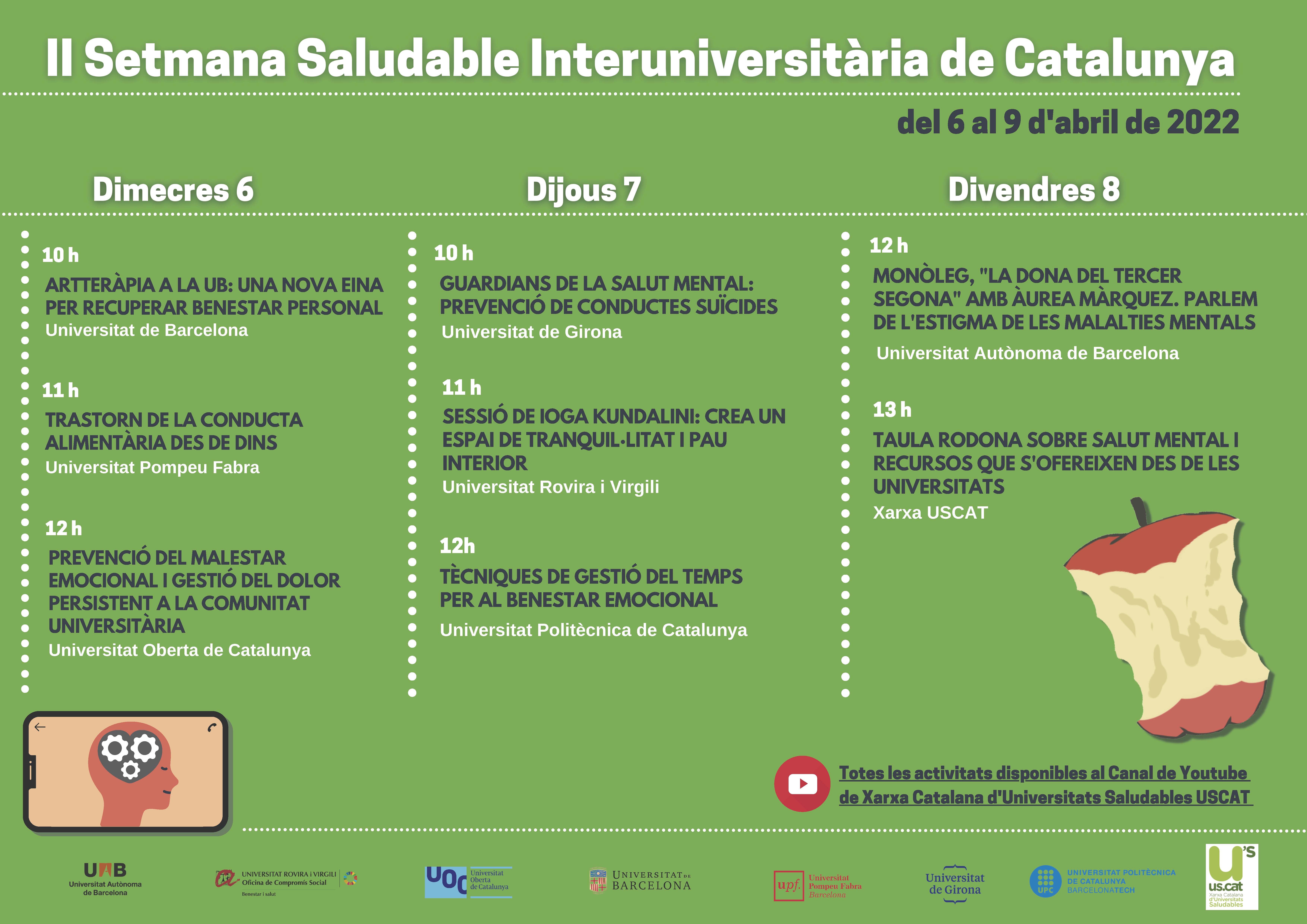 II Setmana Saludable Interuniversitària de Catalunya